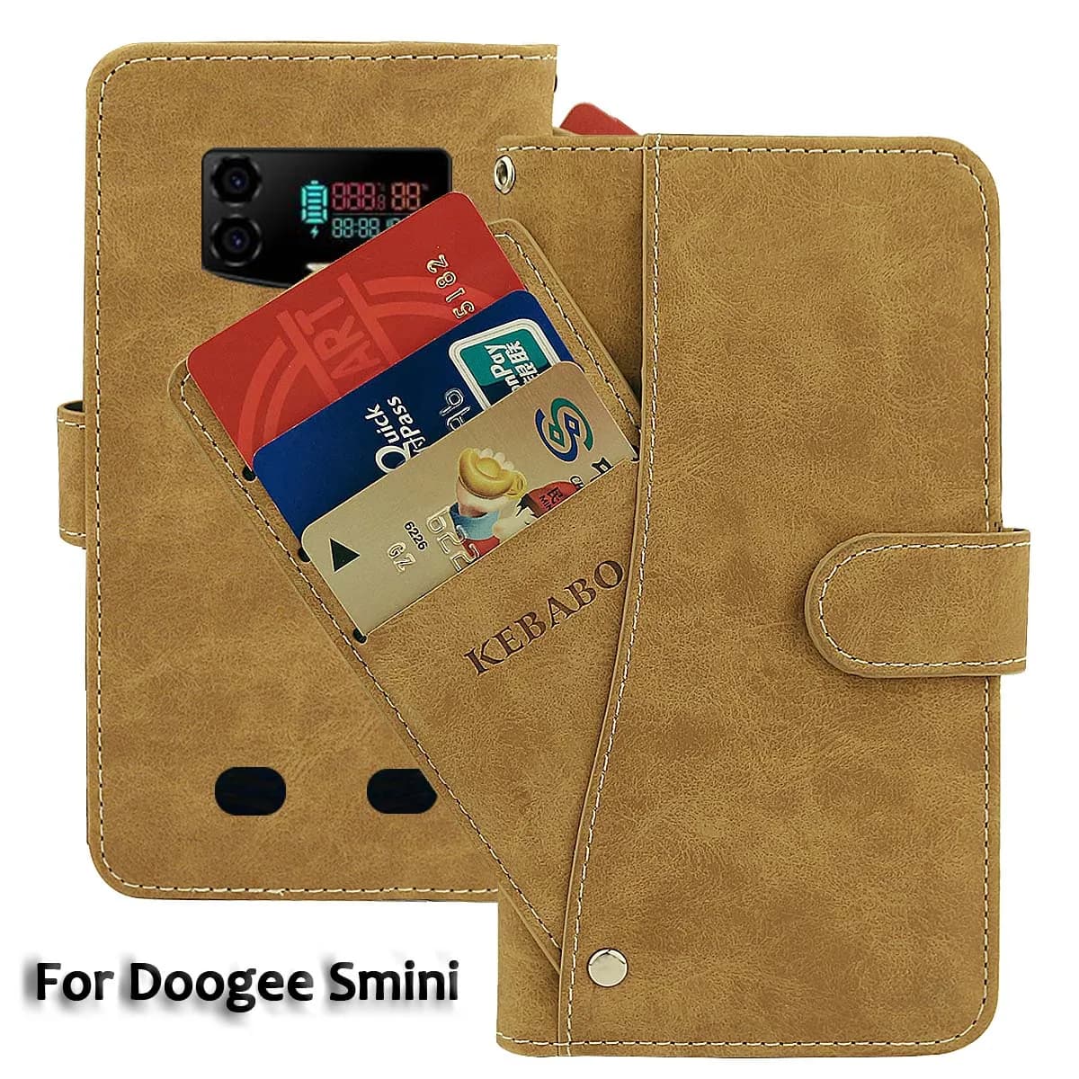 Vintage Leather Wallet Doogee Smini Case 4.5" Flip Luxury Card Slots Cover Magnet Phone Protective Cases Bags