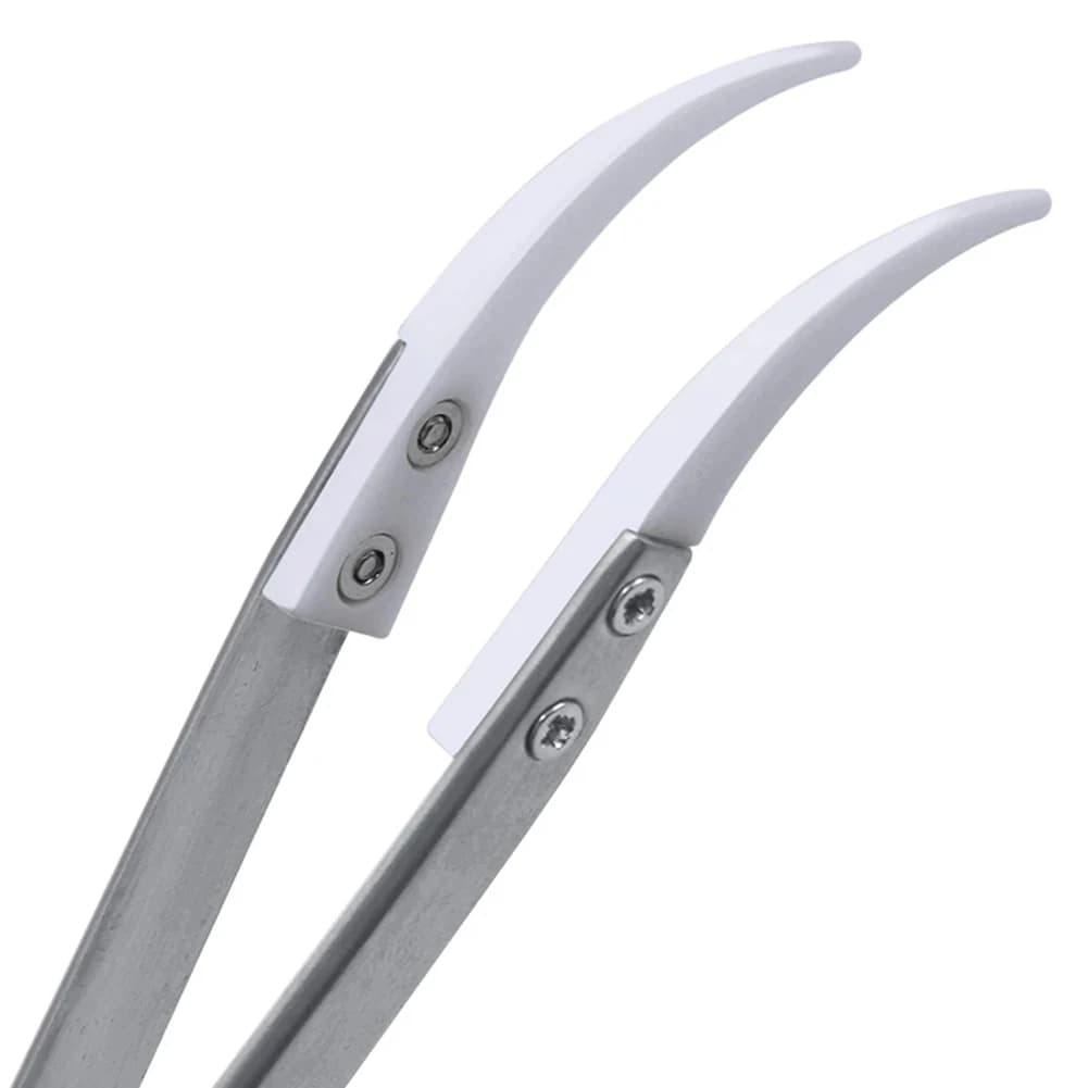 Set di 3 Pinzette Antistatiche con Punta in Ceramica, Manici in Acciaio Inossidabile, Resistenti al Calore, Strumenti di Precisione per Elettronica