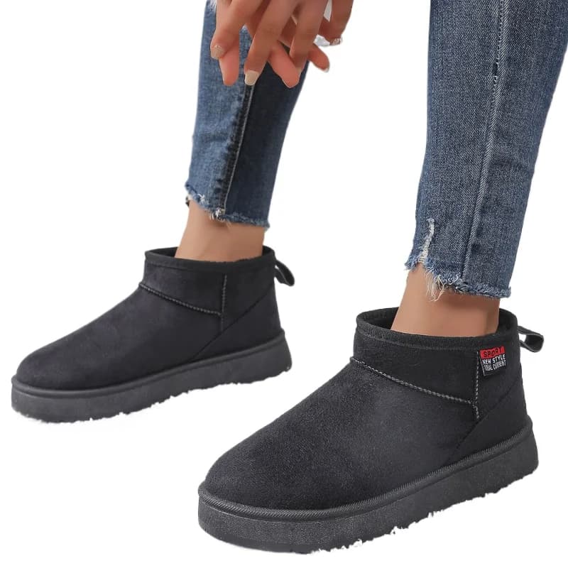 2026 New Winter Fashionable Round Toe Suede Women's Chelsea Boots Non-Slip Thick Sole Home Warm Snow Boots Big Size 36-44