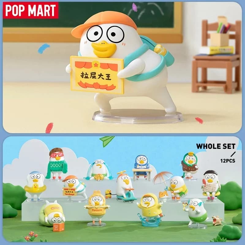 POP MART Duckyo Never Grows Up Series Blind Box Mystery Box Guess Bag Toys Doll Cute Anime Figure Collezione di ornamenti per il desktop