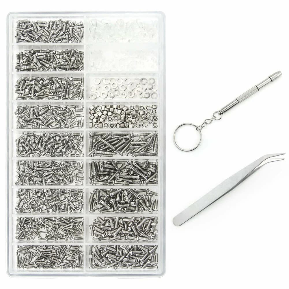 Glass Repair Screws for Glass Repair Glasses Sunglasses Repair Kit Small Screws Set Stainless Steel Tools About