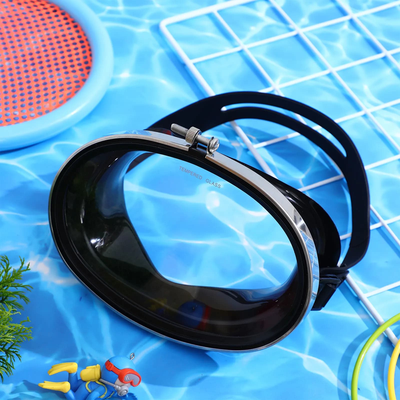 Clear Vision Diving Mask Tempered Glass Adjustable Strap Snorkeling Scuba Diving Goggles Anti Fog Adult Swim Gear