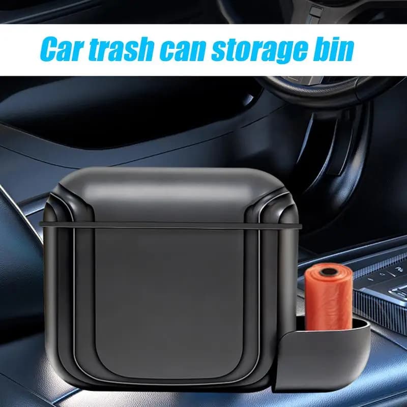 Custodia per interni auto Bidone della spazzatura Bidone della spinta Mini vassoio Pattumiera Scatola della spazzatura Porta sedile Clip Supporto per supporto Accessori automobilistici