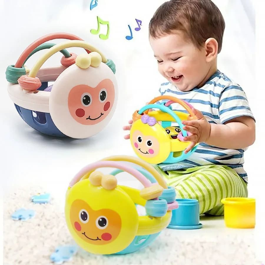 Giocattoli morbidi per la dentizione del bambino Neonato educativo sensoriale Massaggiagengive Sonaglio Touch Hand Grasping Ball Sviluppare il giocattolo del gioco della palla infantile
