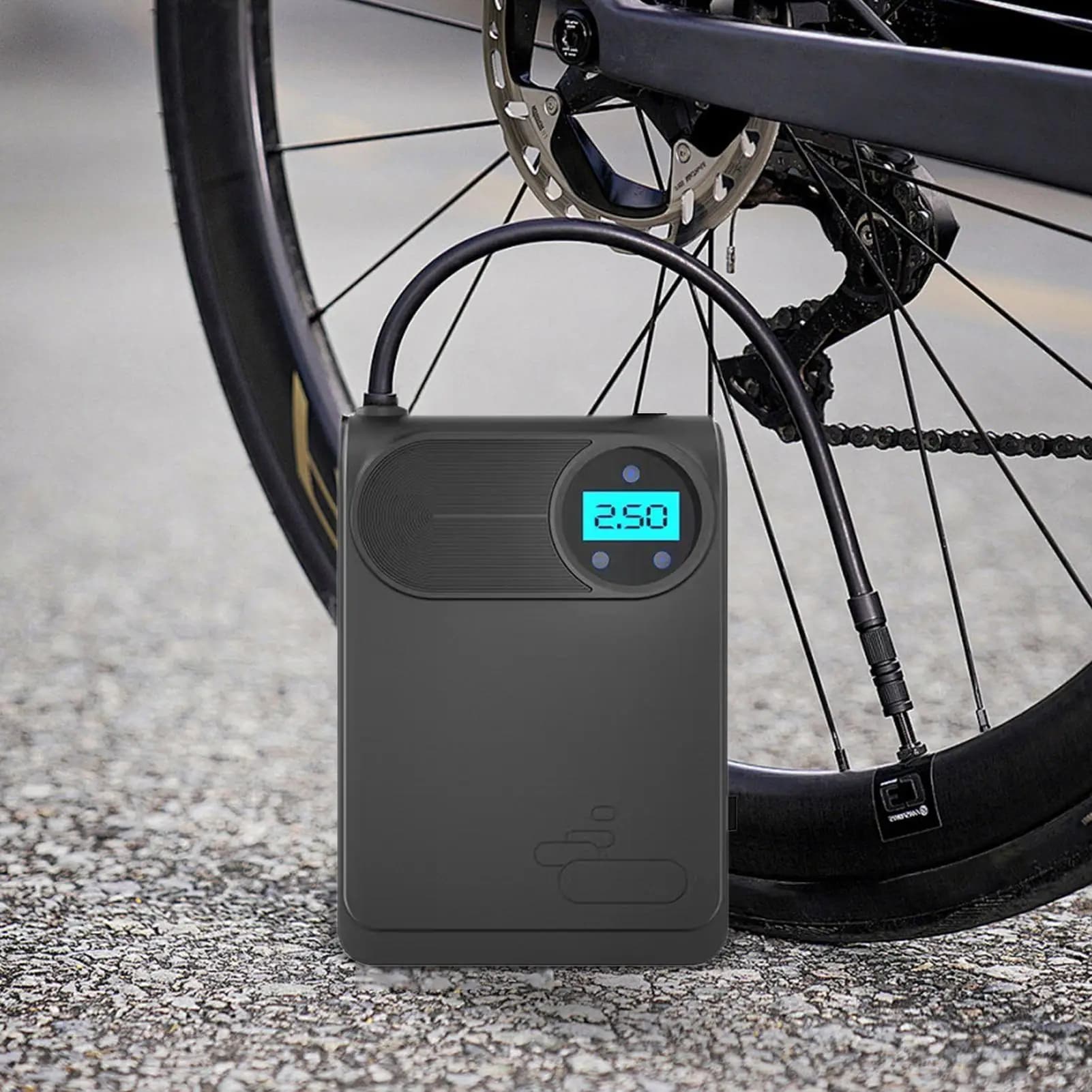 Pompa d'aria per pneumatici per auto Cablata portatile Spegnimento automatico Strumento di gonfiaggio automobilistico Pompa d'aria intelligente per pneumatici per auto per motocicli Bici