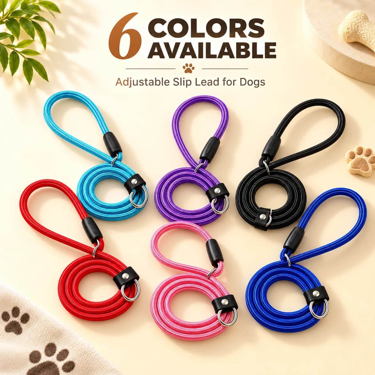 Dog Leash for Small Medium Dogs 130cm Heavy Duty Pet Lead Rope Strong Pull Resistant Puppy Walking Training Collar Leash