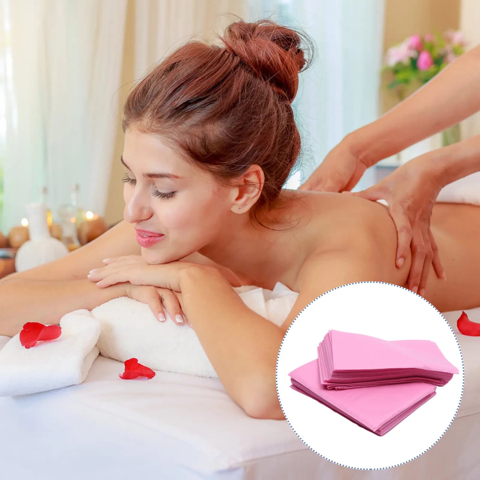 20 Pezzi Lenzuola Monouso Non Tessute Pieghevoli Singole Assorbenti Portatili per Spa, Massaggi, Saloni, Ospedali, Viaggi, Lettini per Trattamenti Estetici