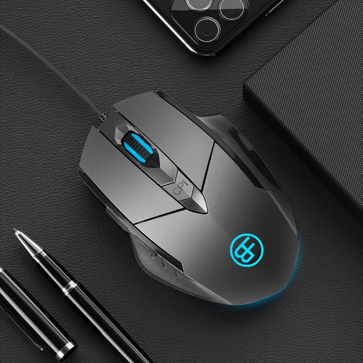 Mouse ottico cablato USB Mouse da gioco cablato 7200 DPI regolabile 6 pulsanti Mouse ergonomici per PC portatile Computer Notebook MacBook