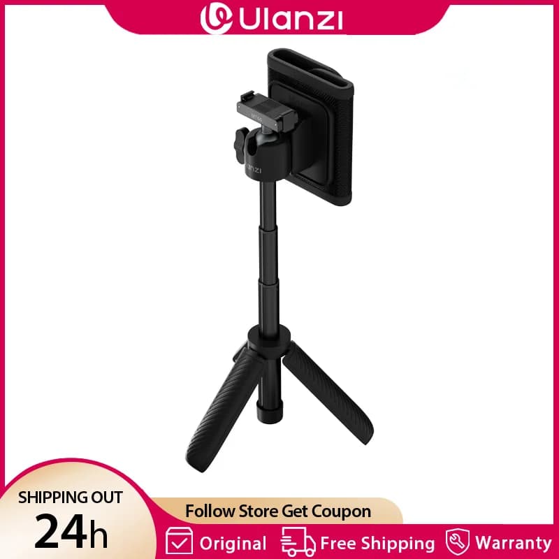 Ulanzi MT66 Mini Quick- Release Tripod Stand for DJI Action 6 Nano Go Ultra Action Camera Support Hook and Loop Mount for Bag