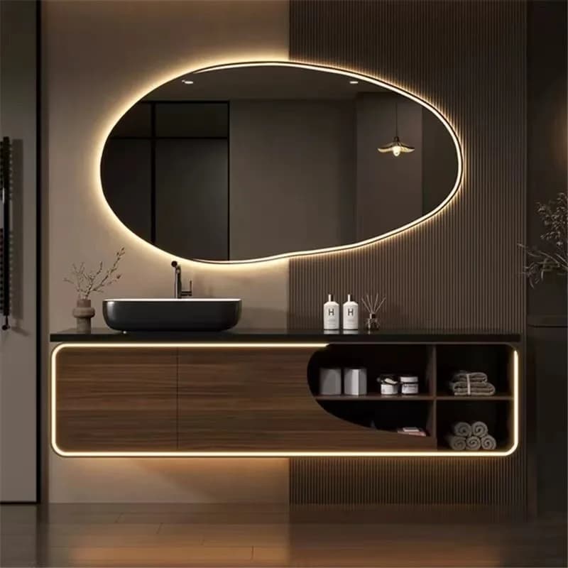 Mobiletto Organizzatore Bagno di Lusso Salvaspazio per Esposizione Decorazioni, Armadietto Moderno per Cosmetici e Arredamento Salone