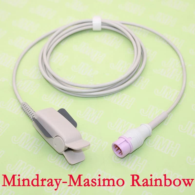Spo2 sensor cable compatible with Mindray-Masimo Rainbow Passport 8 T1 IPM-9800 Monitor pulse oxometer