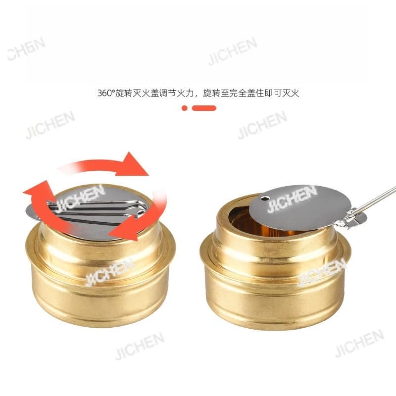 ZQW JC Fornello ad alcool portatile da esterno Set di fornelli antivento Fornello per vaporizzazione con supporto per liquidi da campeggio