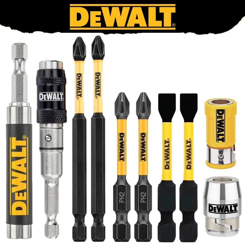 DEWALT Tool Attachments Set Drill Bit PH2/SL8 57MM 89MM Magnetic Ring Sleeve Extension Rod DWASLVMF2 DT70547T DT7505 DW2054