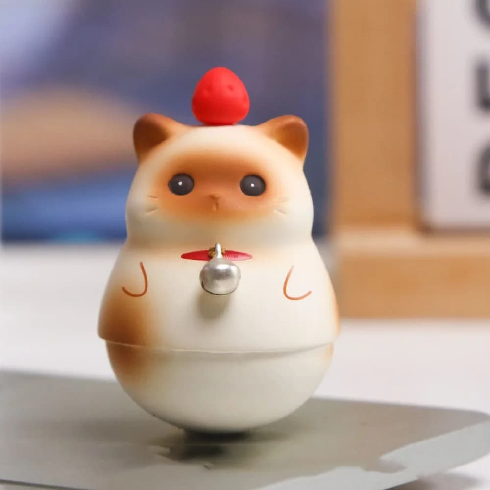 Statuetta in Resina di Gatto Oscillante, Ornamento Carino di Gatto Cartoon, Decorazione per Auto, Regalo