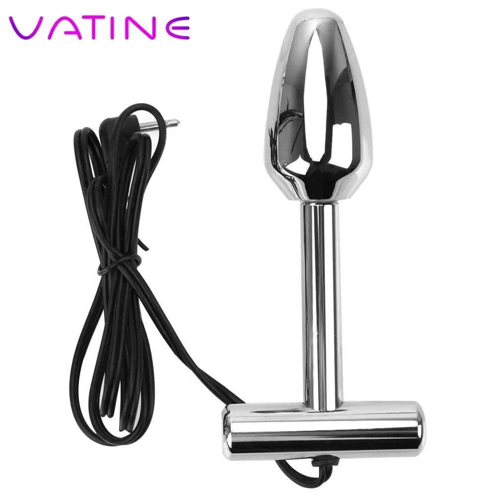 G Spot perline anali in metallo stimolazione elettrica Plug anale stretto vaginale elettro Shock massaggio prostatico giocattolo del sesso per le donne