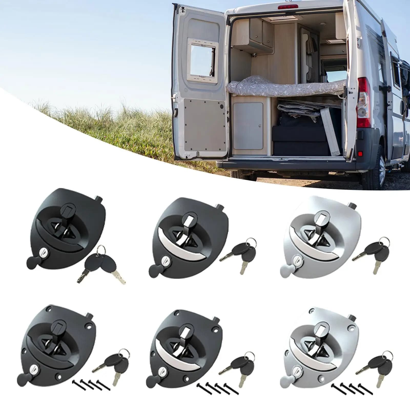 Serratura per porta d'ingresso camper Serratura per porta del rimorchio di sicurezza facile da installare per vano veicolo Yacht Camper Cargo Hauler