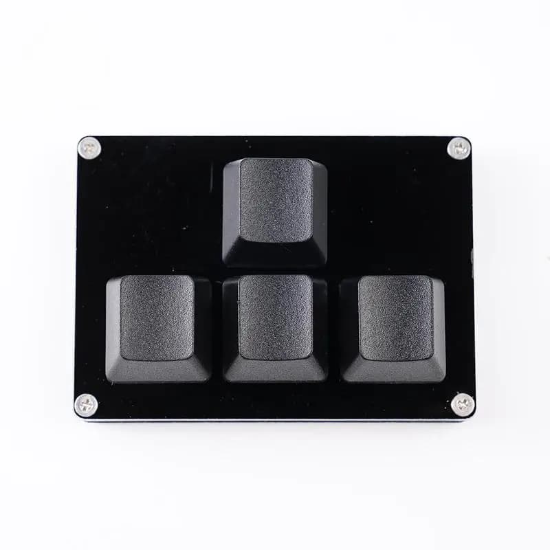 4 tasti Mini tastiera Direzione Frecce Tastiera Su Giù Sinistra Destra Scorciatoie di programmazione personalizzate fai da te Tastiera meccanica USB Bianca