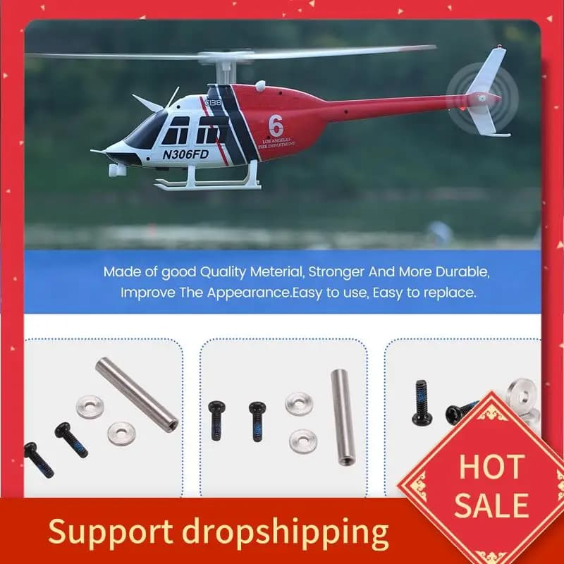 B44C RC Giocattolo Elicottero Aggiornamento C138 Set di viti per albero trasversale per RC ERA C138 Bell 206 1:33 Parti di elicotteri giocattolo RC
