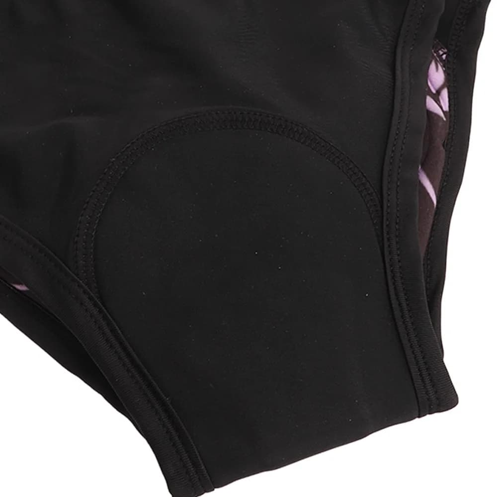 3D Padded Cycling Briefs for Women, Black and Purple, Fast Drying, Soft Polyester, Silicone, Bike Shorts for Women