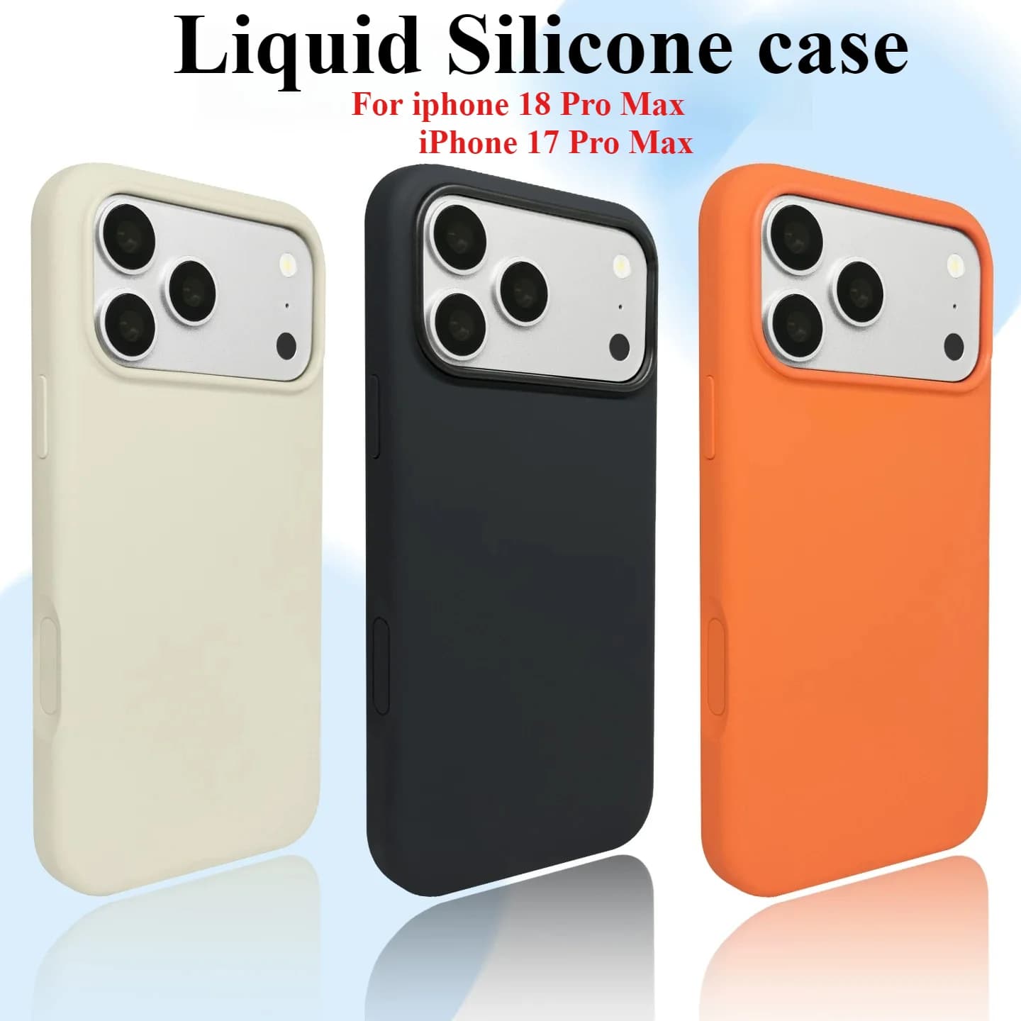Liquid Silicone Soft Magnetic Phone Case for IPhone 18 Pro Max 17 Pro Max 16 15 14 13 12 Shockproof Bumper Full Protection Cover