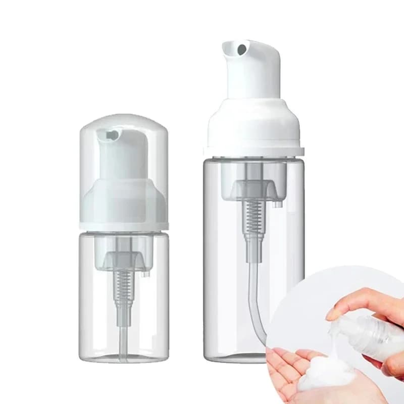 1/2pcs Dispenser di Schiuma Bottiglie Pompa 30/60ml Piccolo di Plastica Mini Sapone Vuoto Bottiglia Riutilizzabile Viaggio Pulizia Cosmetici imballaggio