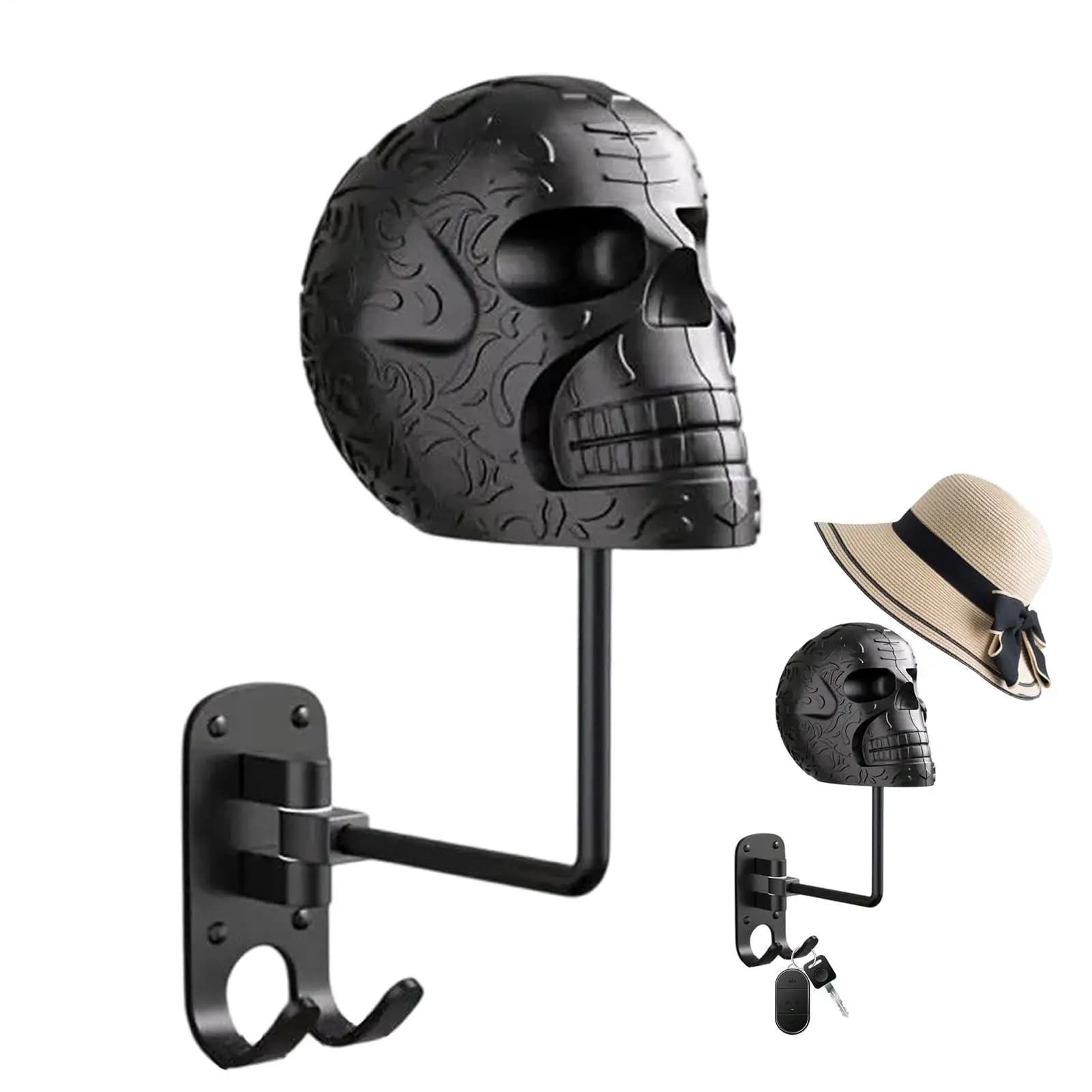 Wallet Hats with scary skull Stand Halloween Multipurpose Wall Hangers for Key Clothes Hats for helmet Man Woman Living Room