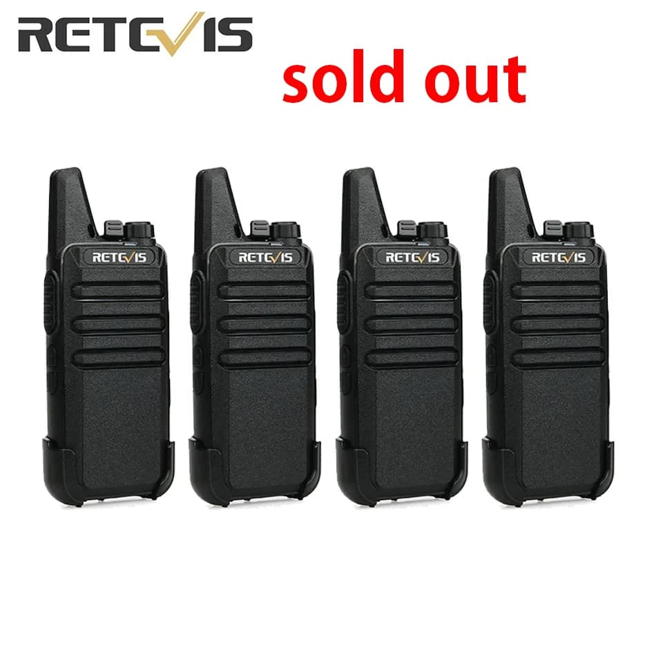 Retevis RT622 Mini Walkie Talkie 4 pezzi Walkie-talkie PMR446 FRS Radio portatile bidirezionale radio di comunicazione per ristorante Hotel