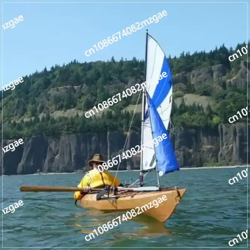 Vela Universale Pieghevole per Kayak, Canoa e Barche Oceaniche, Vela in Gomma Resistente per Appassionati di Surf e Sport Acquatici