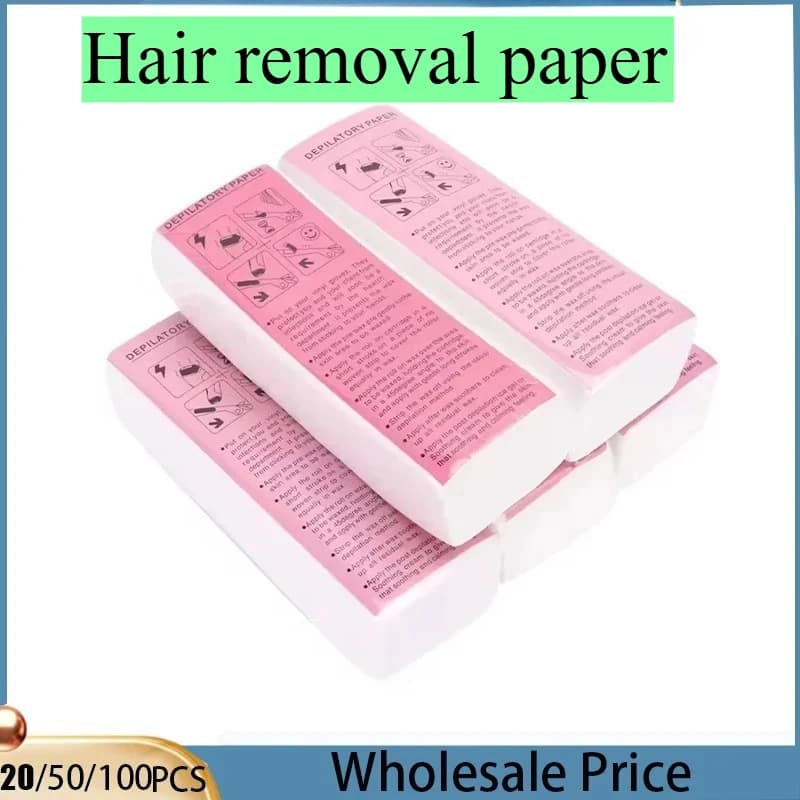 20PCS/50PCS/100PCS Carte di cera Tessuto non tessuto di alta qualità Depilazione Strisce ceretta Strumento depilatorio per la rimozione dei peli delle gambe