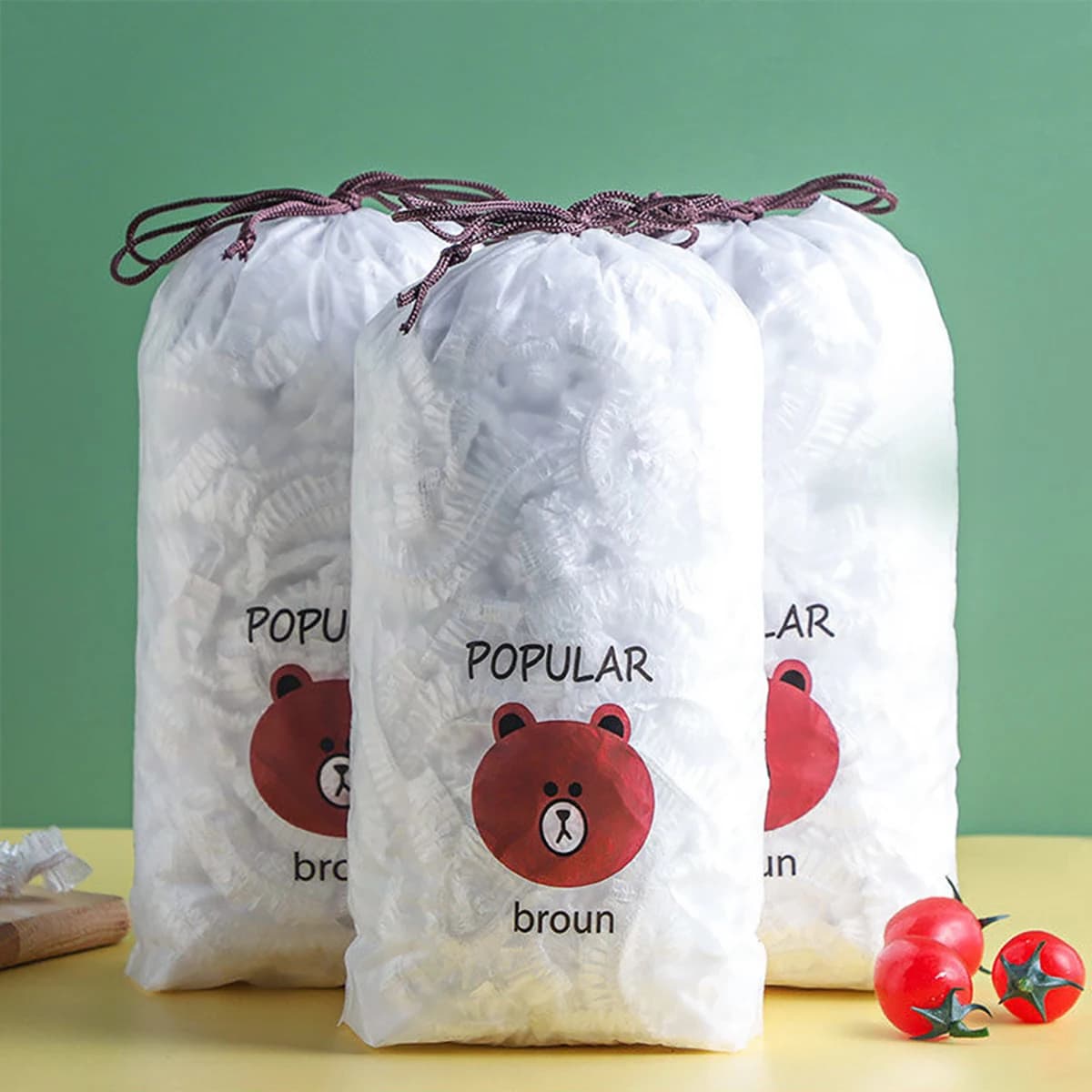 300 Pezzi di Pellicola Alimentare Monouso, Coperture per Conservazione Alimenti in Cucina, Sacchetti per Ciotole, Coperchi Elastici in Plastica per Piatti, Sacchetti Sottovuoto