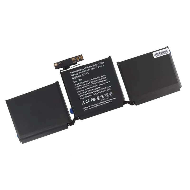 A1713 Laptop Battery for Apple MacBook Pro 13" A1708 2016 2017 EMC 2978 EMC 3164 020-00946 MLL42CH/A MLUQ2CH/A 11.4V 54.5Wh