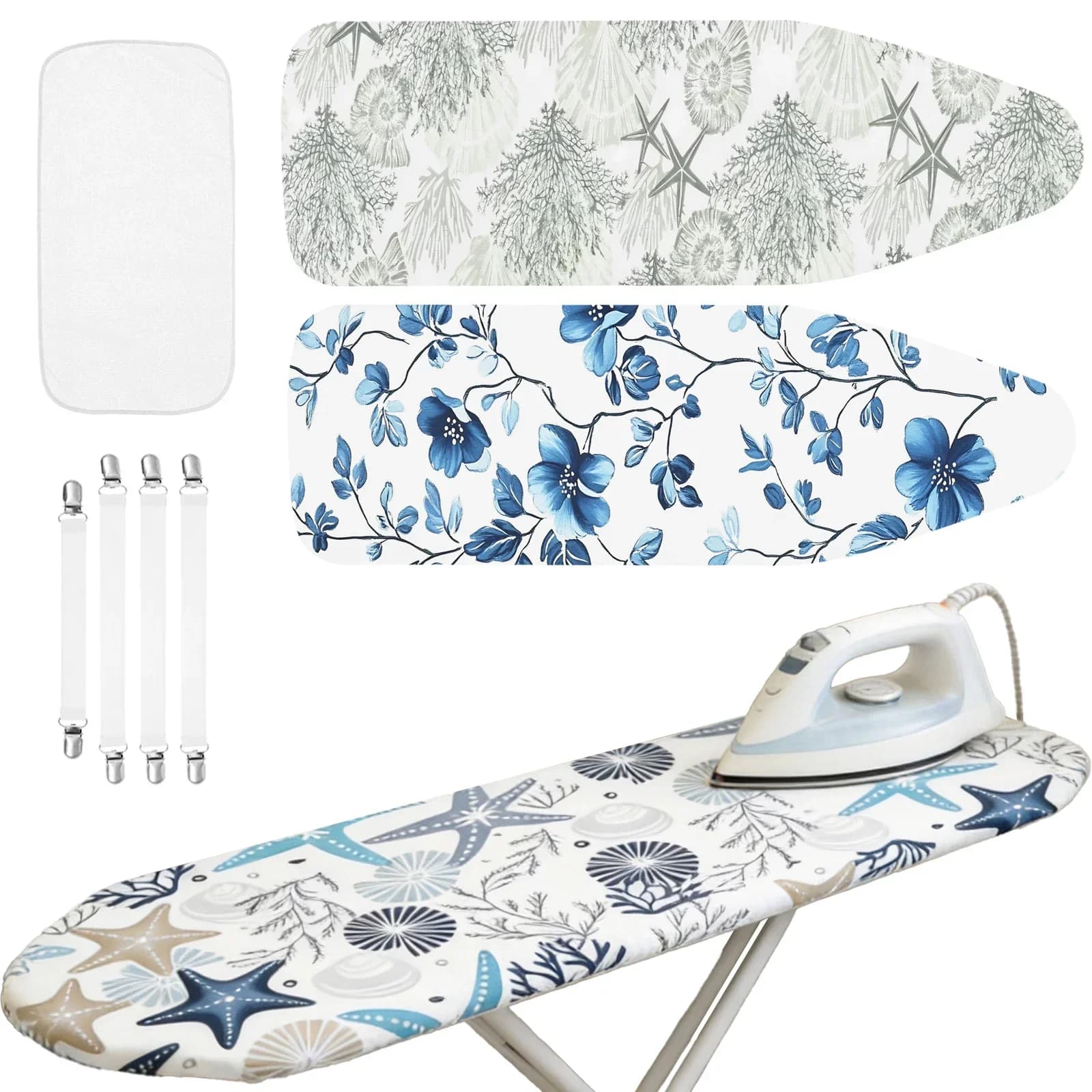 Ironing Board Cover 54 inch Scorch Resistant Ironing Board Protective Cover with Elastic Edges Thick Polyester Easy to Install