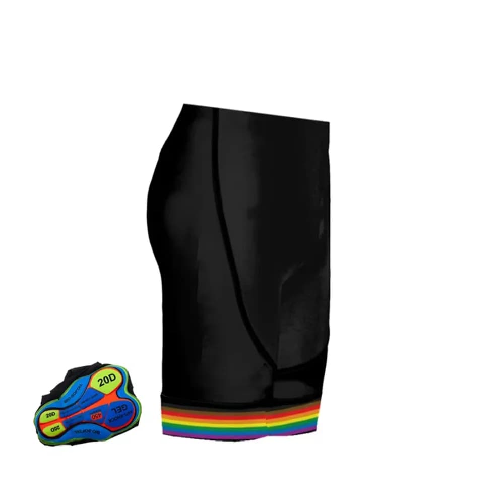 Men's Cycling Shorts Breathable with 20D Gel Padding, Extended Adhesive Pants for Bicycle, Fast Drying