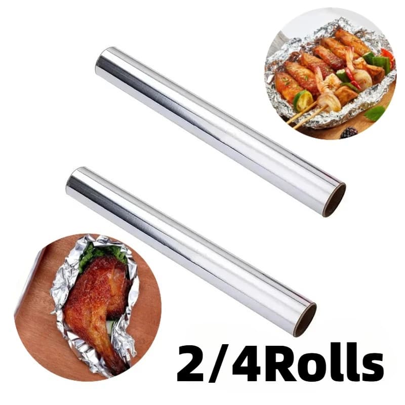 2/4 Rolls Used And Drop Rolled Pond Paper Roll Lamina Oil Resistant Pond Barbecue Air Fryer Cooking Family Meetings Cooking Tool