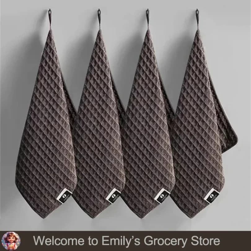 1/4Pcs Coffee Bar Cleaning Towels Super Absorbent Microfiber Cleaning Cloth Towel Home Barista Clean Tool Coffee Machine Cleaner