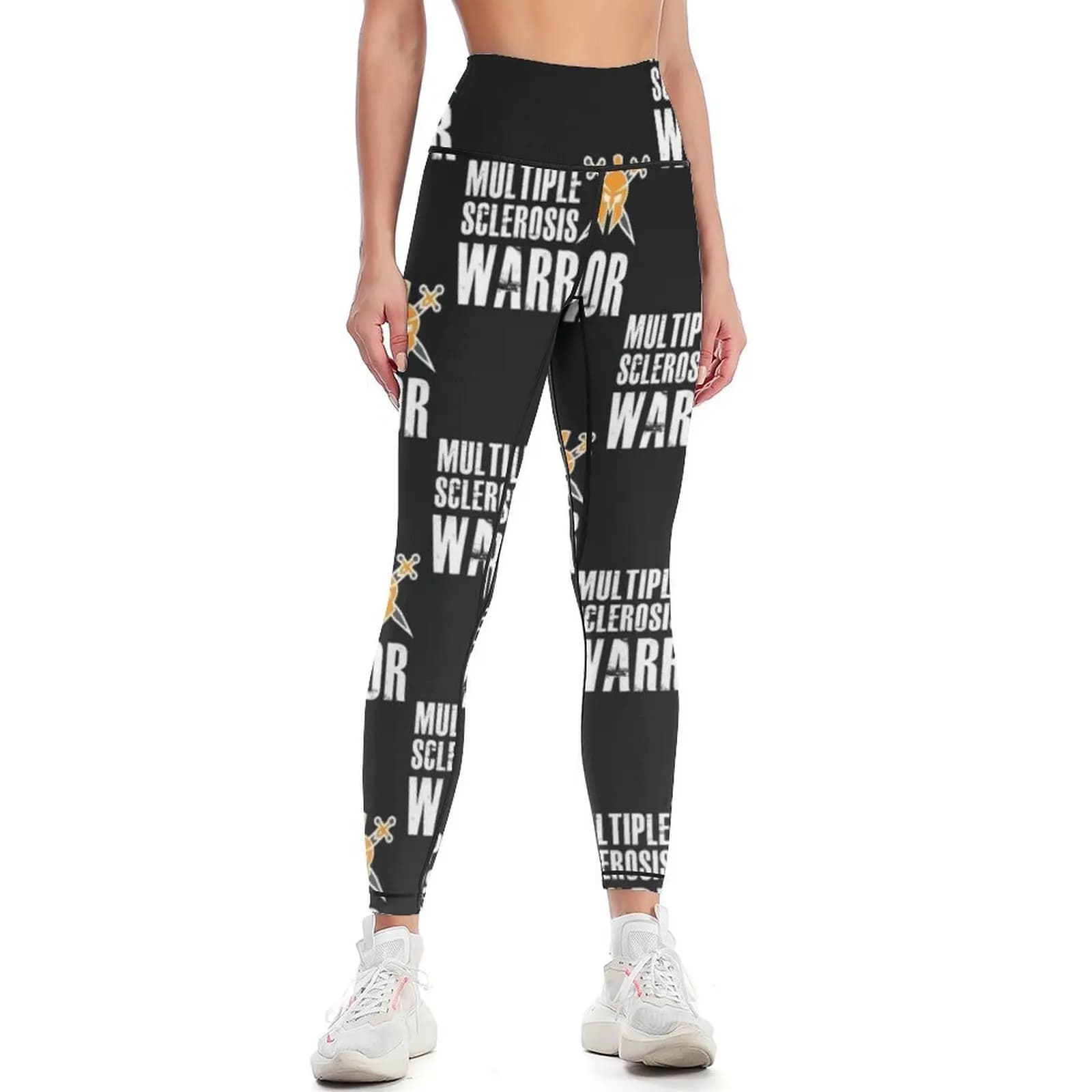 Multiple Sclerosis Warrior - MS Support Awareness Fighter Leggings Pantaloni da allenamento da palestra per donna Pantaloni sportivi da donna Leggings da donna
