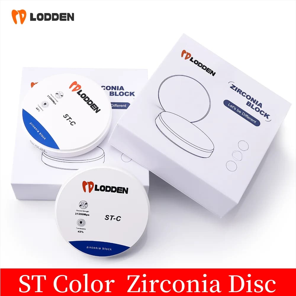 ST Color Zirconia Blocchi Pre-ombreggiati 98MM Dental Lab Materia Ceramica traslucida per CAD CAM Fresatura Blocco 10-25mm di Spessore