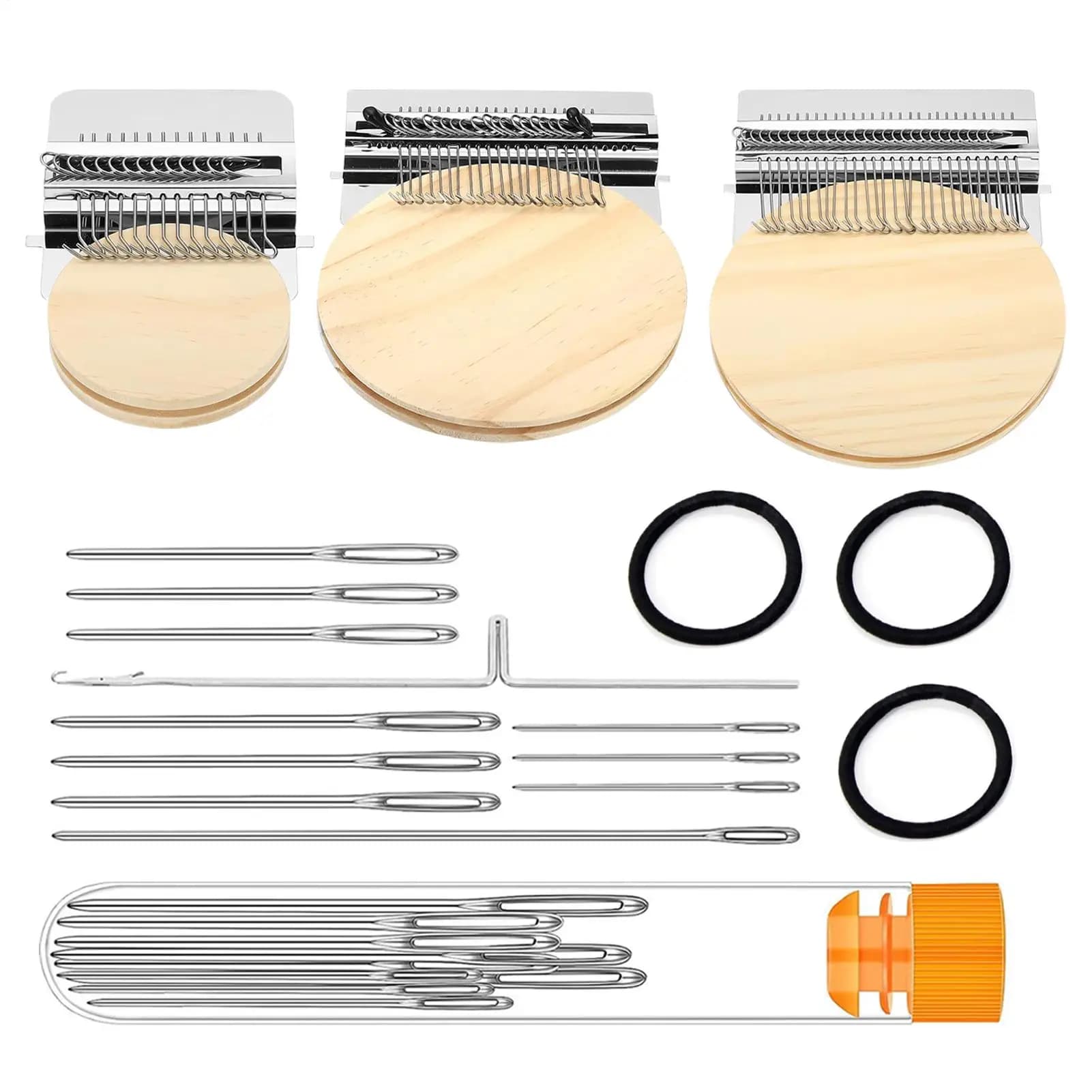 Kit per tessitura per rammendo per principianti 14/21/28 ganci Riparazione patch Strumenti di riparazione Piccoli accessori per maglieria Forniture artigianali per cucire