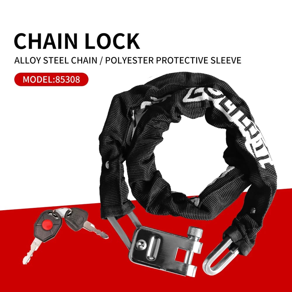 Lucchetto a catena per bicicletta Zoli, portatile, antifurto, ad alta sicurezza, per mountain bike, con chiave e combinazione, adatto per scooter e