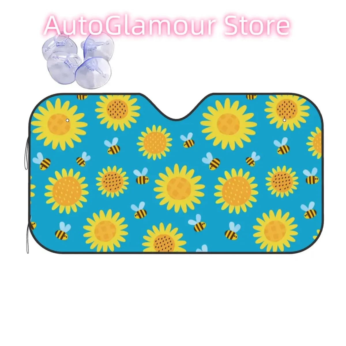 Ape Insetto Girasole Parabrezza Parasole Creativo Auto Finestra Anteriore Visiera 76x140 cm Auto Parasole Scudo di Ghiaccio Protezione Antipolvere