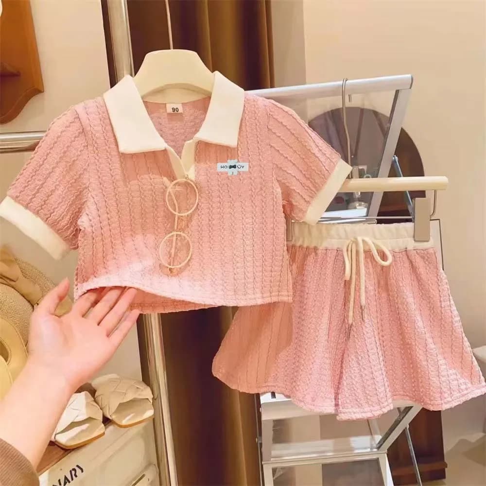 2-10Y ragazze vestiti carini Set bambini Casual manica corta Top + pantalone estate nuovi bambini comfort moda abbigliamento sportivo vestito
