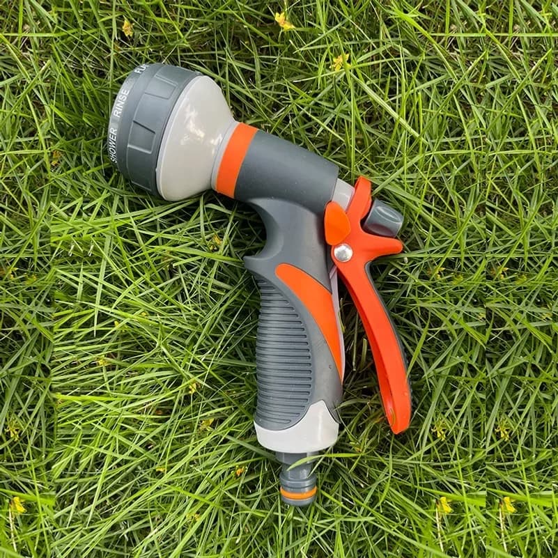 Functional Garden Hose Nozzle Watering Car Wash Adjustable Spray Water Gun Tpr Drop Corrosion Resistant
