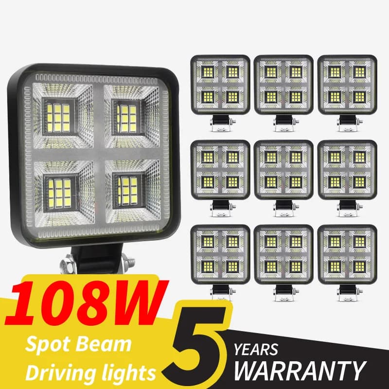 Barra LED Luce da lavoro Faretto SMD per moto Jeep Camion Auto SUV ATV Barra Fari a LED 4X4 Off Road 12V 24V Barra ausiliaria