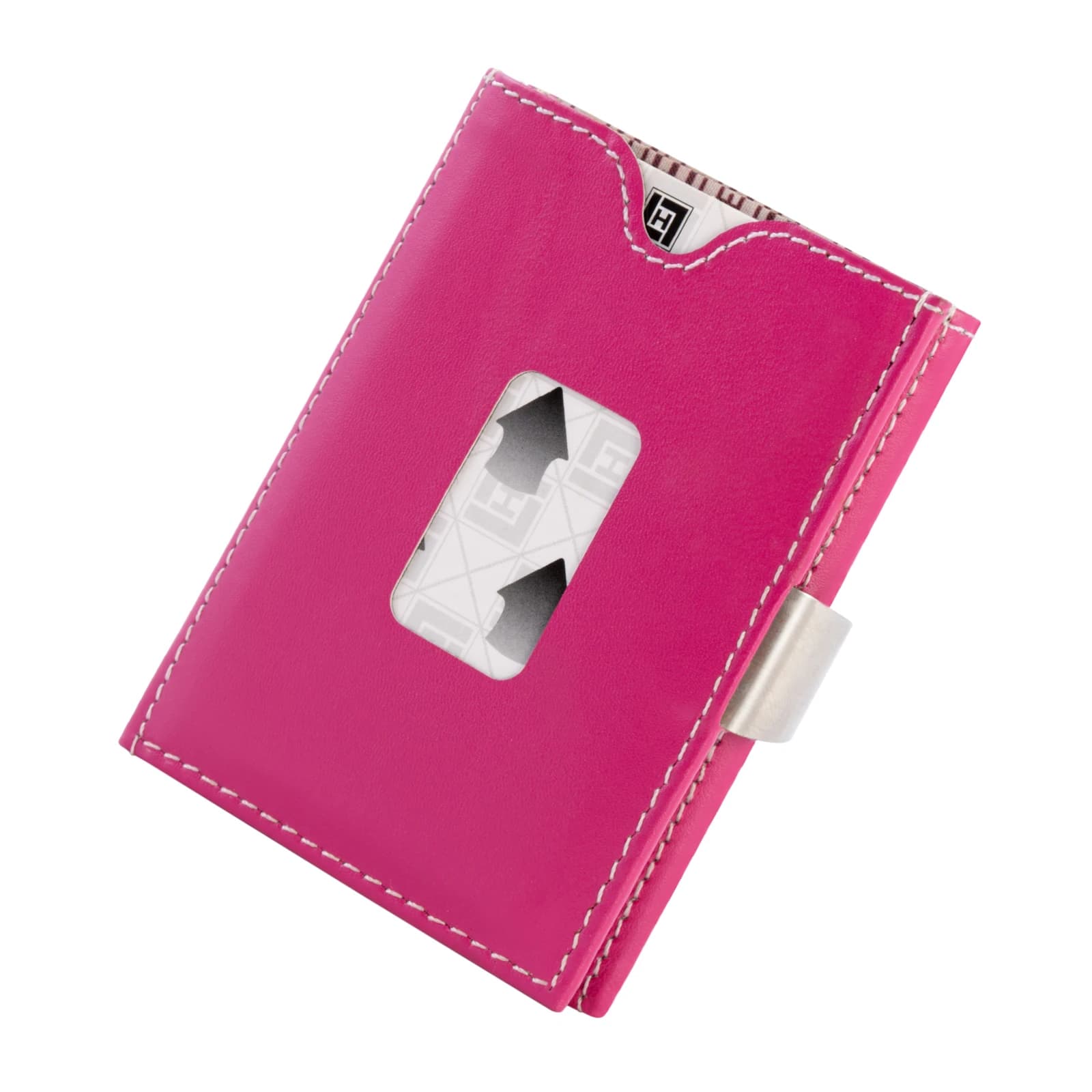 Portafoglio LLH in Mosaico - Portafoglio Trifold in Pelle Premium con Blocco RFID e Clip di Chiusura in Acciaio Inossidabile