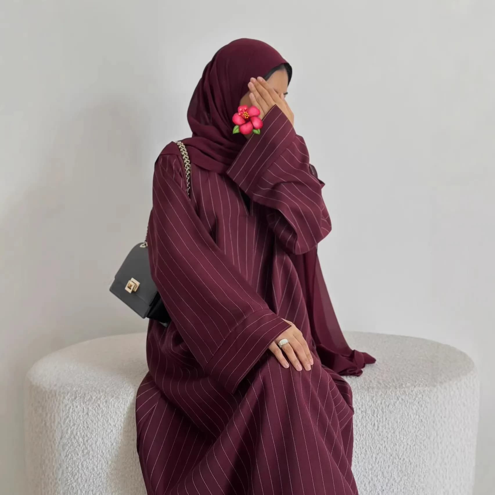 Abito da donna Eid Abaya Kaftan Jalabiya a righe per feste, Vestito lungo musulmano Dubai Ramadan Marocco Caftan, Abaya lunga 2026