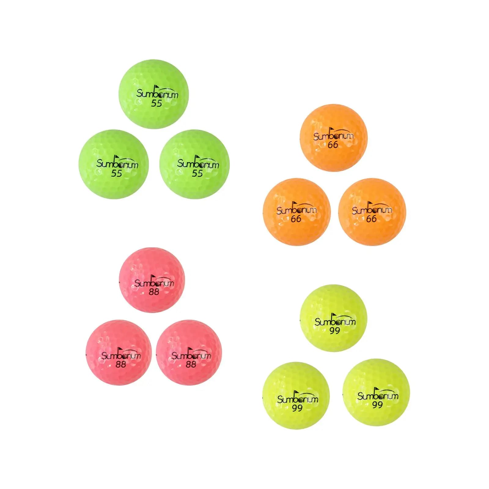 Palline da golf da 3 pezzi Due strati Distanza massima 1.68 '' Palline da allenamento per golf per campo di guida Gioca o pratica Accessori da golf in cortile