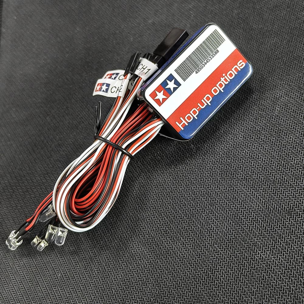 Kit Luci di Simulazione a 12 LED con Funzione Freno e Sterzo per Auto RC 1/10 Yokomo Tamiya HSP HPI AXIAL RC4WD Traxxas