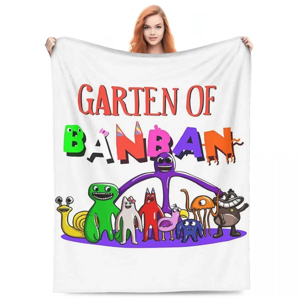 Cartoon Garten Of Banban Blanket Flannel Sofa Throw Blanket Lightweight Throw Blankets for Bedroom Travel Throws Bedspread Quilt