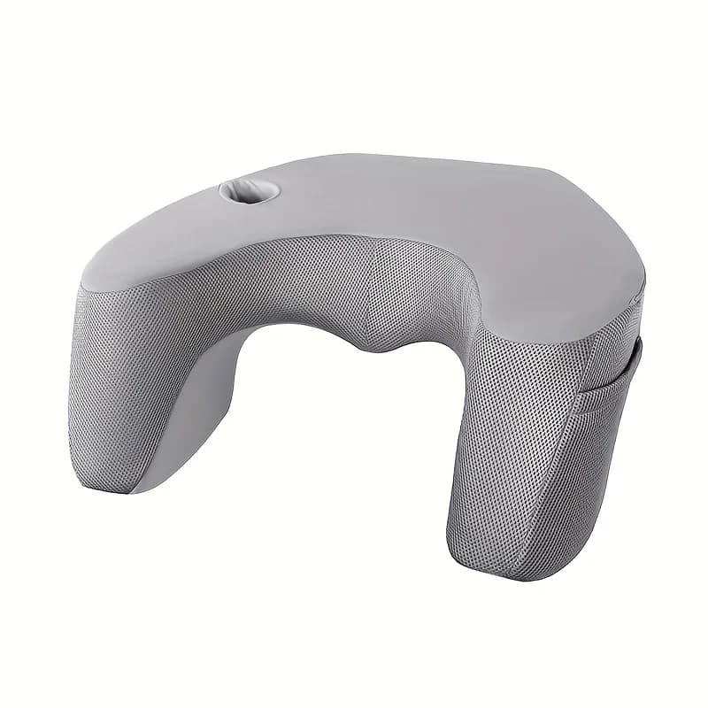 Cuscino da lettura per giochi, scrivania con patta e bracciolo con portabicchieri e supporto per telefono, supporto per laptop, tasche grandi, comodo per lavoro, giochi