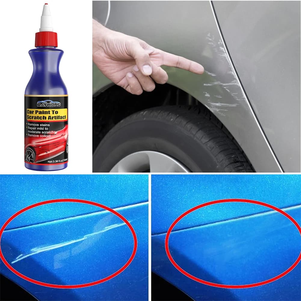 Restauratore di vernice da 100ml con spugna per riparazione di graffi per Auto cera per riparazione automatica agente di cera per graffi profondi riparazione di graffi di vernice per Auto